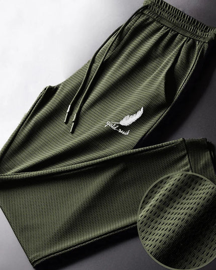 Men Fashion Quick Dry Pants Lightweight Hiking Jogging Running Trousers Breathable Workout Gym Ankle Tied Athletic Pants