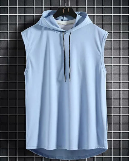 Solid Color 2023 Brand New Men's Tank Tops Vest Sleeveless Tees For Male Hooded Man Vests Tops Hip Hop Men Tank Top T shirt