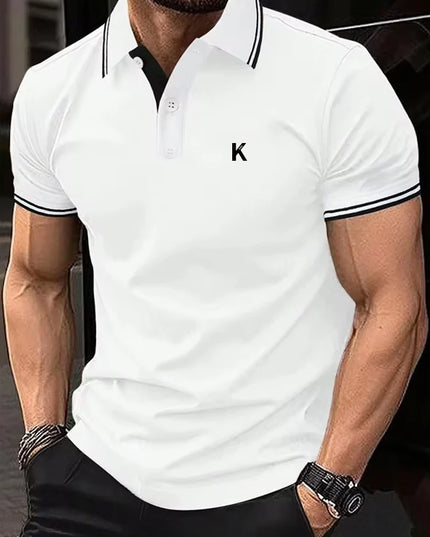 Men's Polo Sweater Golf Shirt Daily Wear Shirt Short Sleeves Stylish Vintage Style Striped Summer Regular Fit Polo Sweater