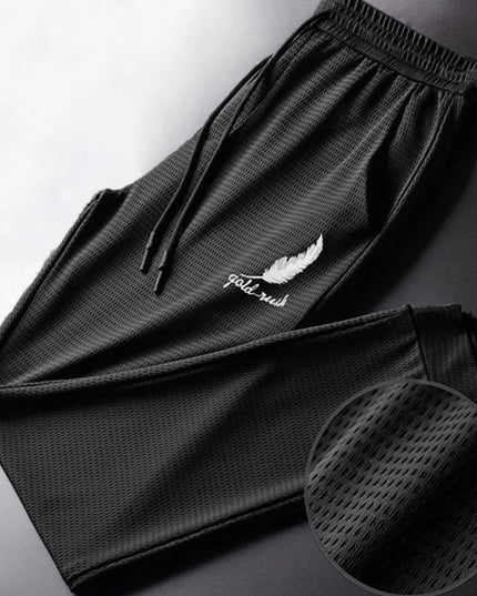 Men Fashion Quick Dry Pants Lightweight Hiking Jogging Running Trousers Breathable Workout Gym Ankle Tied Athletic Pants