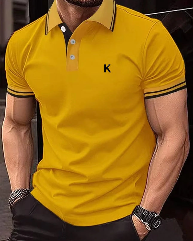Men's Polo Sweater Golf Shirt Daily Wear Shirt Short Sleeves Stylish Vintage Style Striped Summer Regular Fit Polo Sweater
