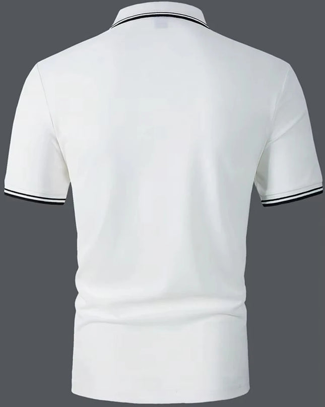 Men's Polo Sweater Golf Shirt Daily Wear Shirt Short Sleeves Stylish Vintage Style Striped Summer Regular Fit Polo Sweater