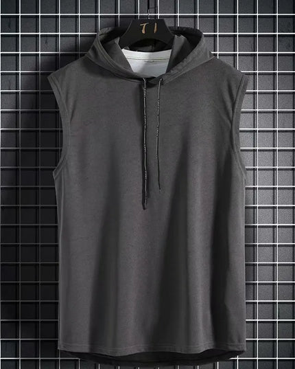 Solid Color 2023 Brand New Men's Tank Tops Vest Sleeveless Tees For Male Hooded Man Vests Tops Hip Hop Men Tank Top T shirt