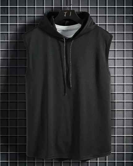 Solid Color 2023 Brand New Men's Tank Tops Vest Sleeveless Tees For Male Hooded Man Vests Tops Hip Hop Men Tank Top T shirt