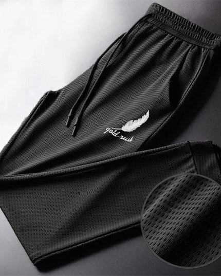 Men Fashion Quick Dry Pants Lightweight Hiking Jogging Running Trousers Breathable Workout Gym Ankle Tied Athletic Pants