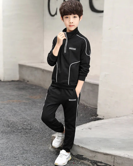 Spring Autumn Teenager Boys Clothing Sets Child Fashion Letter Sweatshirt + Pants 2Pcs Kids Tracksuit 4 5 6 7 8 9 10 11 12 Years