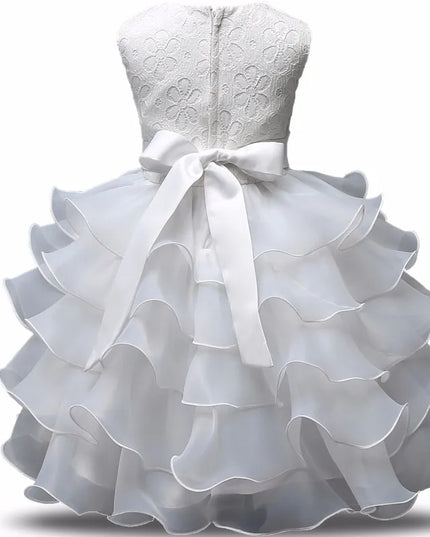 0-8 Yrs Flower Girls Dress Wedding Birthday Dress First Communion Dresses for Girls Baby Girl Baptism Dress Tutu Party Vestidos