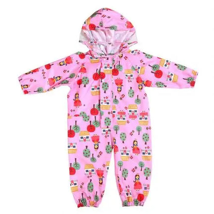 Kids Raincoat Waterproof Rain Poncho Cartoon Dinosaur Children School Student Jumpsuit Rainsuit Boys And Girls Travel Rainwear
