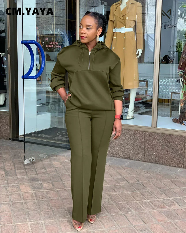 Long Sleeve Women Set Loose Long Sleeve Hoodies Pant Suits Two Piece Sets