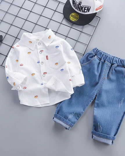 New Spring Autumn Baby Boys Clothes Suit Infant Outfits Children Shirt Pants 2Pcs/Sets Toddler Casual Costume Kids Tracksuits