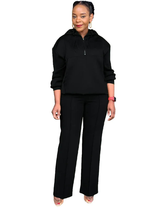 Long Sleeve Women Set Loose Long Sleeve Hoodies Pant Suits Two Piece Sets