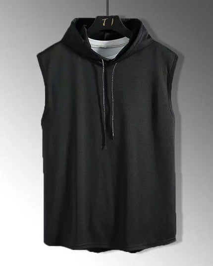Solid Color 2023 Brand New Men's Tank Tops Vest Sleeveless Tees For Male Hooded Man Vests Tops Hip Hop Men Tank Top T shirt