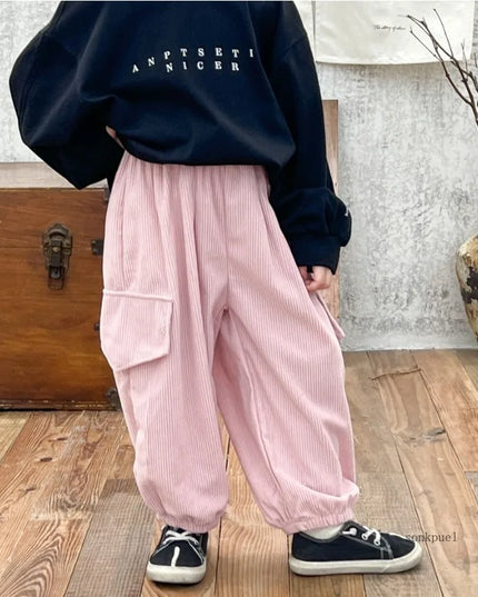 Baby Boys Girls Pants 2024 Cool Boy Plain Baby Overalls Spring and Autumn Kids Bottom Children's Clothin
