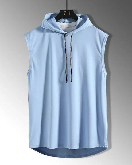 Solid Color 2023 Brand New Men's Tank Tops Vest Sleeveless Tees For Male Hooded Man Vests Tops Hip Hop Men Tank Top T shirt