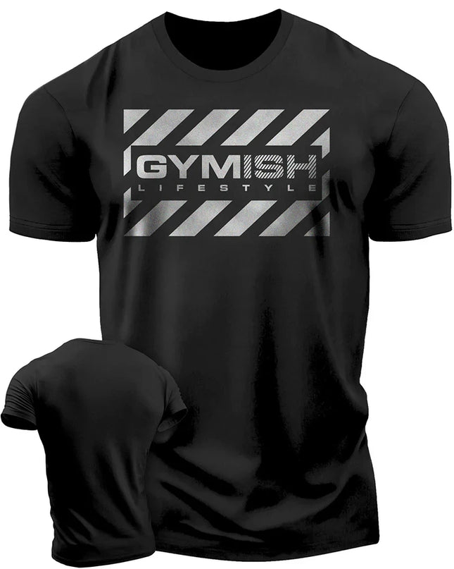 3D printed men's short sleeved T-shirt for comprehensive exercise, fun and fitness Hardcore new handsome and trendy short sleeve