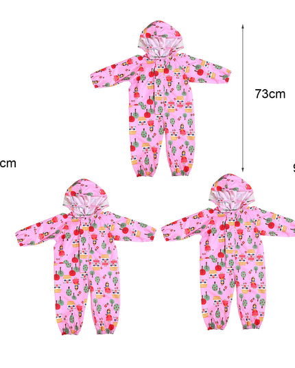 Kids Raincoat Waterproof Rain Poncho Cartoon Dinosaur Children School Student Jumpsuit Rainsuit Boys And Girls Travel Rainwear
