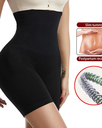 YBFDO Women's High Waist Flat Angle Shaper Pants Postpartum Buttocks Lifting Body Shaping Pants Slim Shorts Waist Trainer
