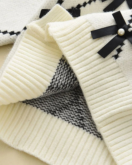 Bear Leader Baby Sweatshirt & Pants Set – 2pcs Knitted Tracksuit for 2-6 Years Girls, Winter Kids Clothing