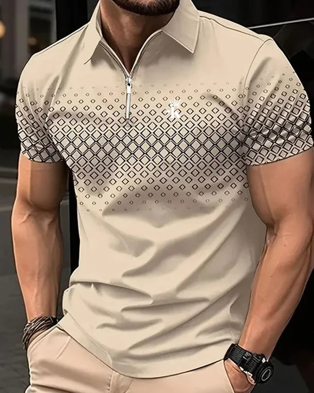 Business Men's Golf Polo Short Sleeve Polo Shirt Outdoor Casual Daily Streetwear Summer 3D Print Micro-elastic Polyester