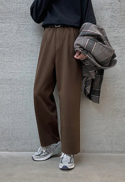 Straight-Leg Wool or Linen Trousers