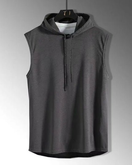 Solid Color 2023 Brand New Men's Tank Tops Vest Sleeveless Tees For Male Hooded Man Vests Tops Hip Hop Men Tank Top T shirt