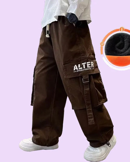 Children's Spring And Autumn Workwear Pants Fashionable And Handsome Boys' Autumn And Winter Clothing Trendy Pants Big Boys