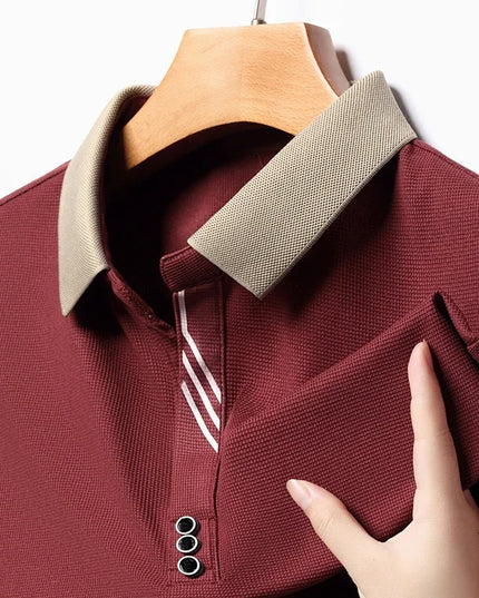 Men's Solid Color Casual Fashion Short Sleeve Polo Shirt Summer Comfortable Top for Business And Leisure