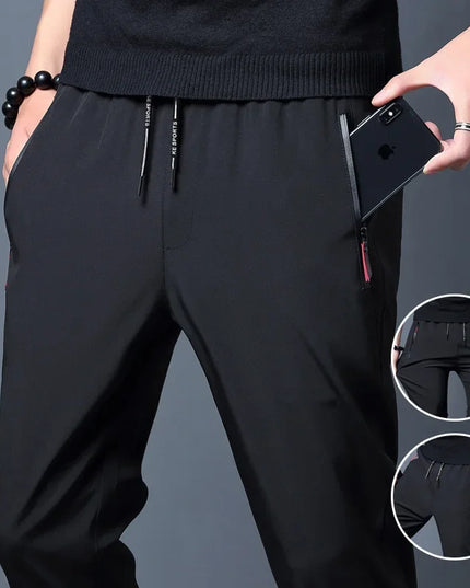 Men's Casual Pants Stretch Slim Fit Elastic Waist Jogger Korean Classic Blue Black Gray Male Brand Trousers Plus Size