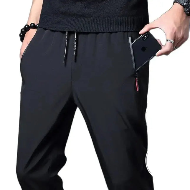 Men's Casual Pants Stretch Slim Fit Elastic Waist Jogger Korean Classic Blue Black Gray Male Brand Trousers Plus Size