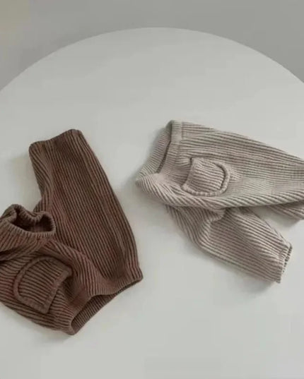 DGUKYM Spring Baby New Solid Trousers Cotton Infant Ribbed Pants Fashion Boys Girls Sports Pants Toddler Kids Casual Pants
