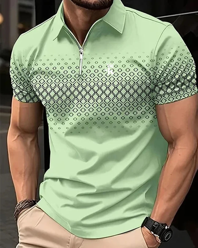 Business Men's Golf Polo Short Sleeve Polo Shirt Outdoor Casual Daily Streetwear Summer 3D Print Micro-elastic Polyester