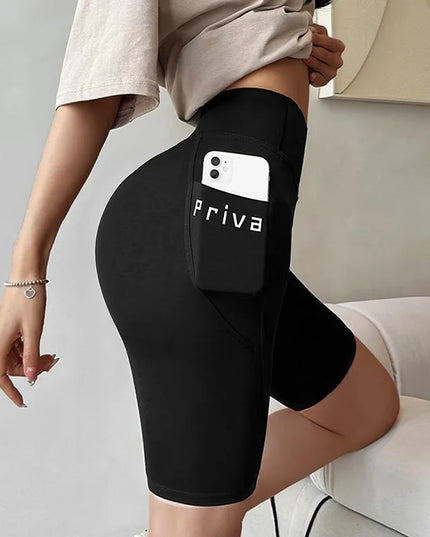 Women Yoga Sports Shorts High Waist Fitness Shorts Casual Streetwear Short Trousers Female Tight Shorts For Ladies Workout Pants