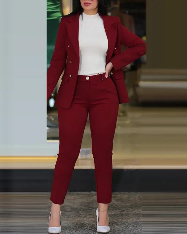 Women Blazer Suits Two 2 Pcs