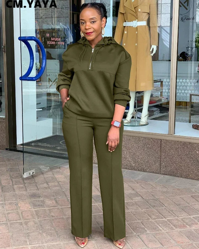 Long Sleeve Women Set Loose Long Sleeve Hoodies Pant Suits Two Piece Sets