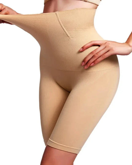 YBFDO Women's High Waist Flat Angle Shaper Pants Postpartum Buttocks Lifting Body Shaping Pants Slim Shorts Waist Trainer