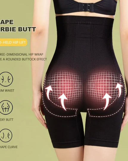 Flarixa High Waist Waist Trainer Panties Women Body Shaper Tummy Slimming Underwear Boxer Hips Lift Shorts Breasted Shapewear