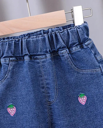Baby Girls Tight Jeans Spring Autumn Girls suona Denim Trousers Casual Kids Stretch Flared Pants Children Clothes for0-5Years