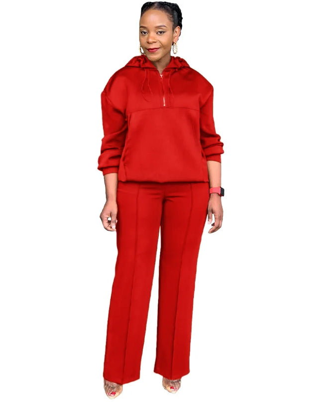 Long Sleeve Women Set Loose Long Sleeve Hoodies Pant Suits Two Piece Sets