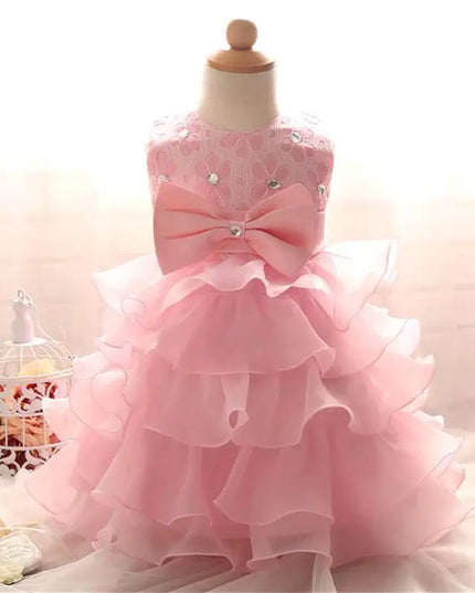 0-8 Yrs Flower Girls Dress Wedding Birthday Dress First Communion Dresses for Girls Baby Girl Baptism Dress Tutu Party Vestidos