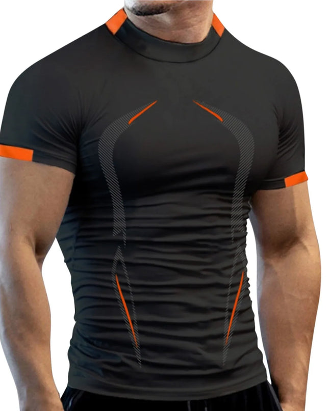 New Summer Gym Breathable T Shirt Men Quick Drying Jogging TShirt Men Training Tees Fitness Tops Running T-shirt