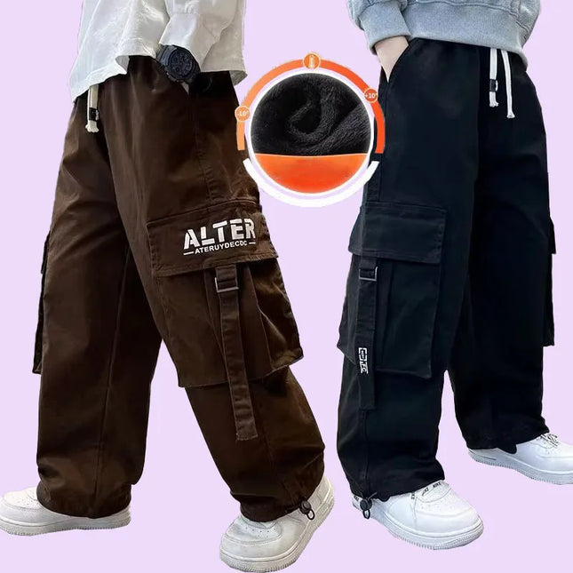 Children's Spring And Autumn Workwear Pants Fashionable And Handsome Boys' Autumn And Winter Clothing Trendy Pants Big Boys