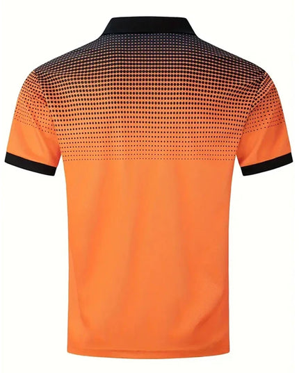 Men Summer Fashion Slim Fit Sport Short Sleeve 100% Polyester Polo Shirt Fake Pocket Decoration Casual Sport Golf Polo Shirt