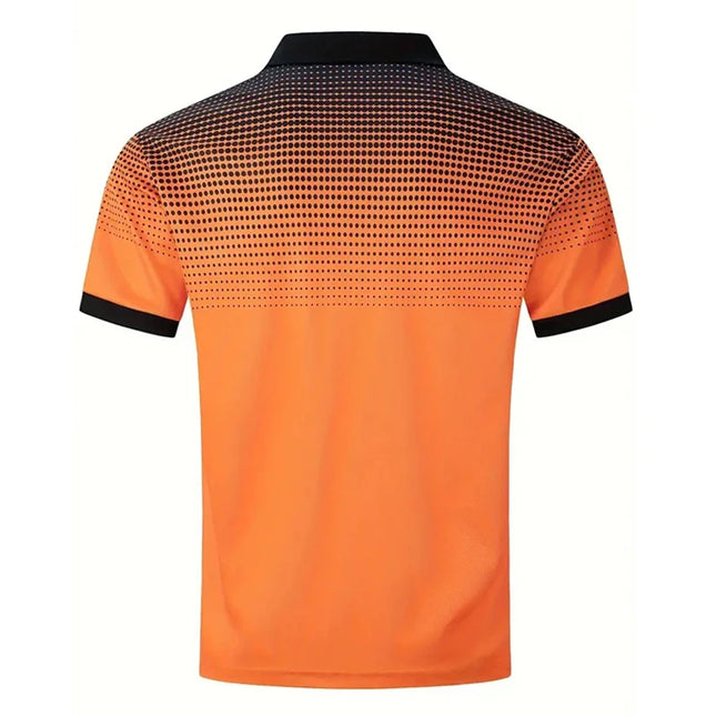 Men Summer Fashion Slim Fit Sport Short Sleeve 100% Polyester Polo Shirt Fake Pocket Decoration Casual Sport Golf Polo Shirt