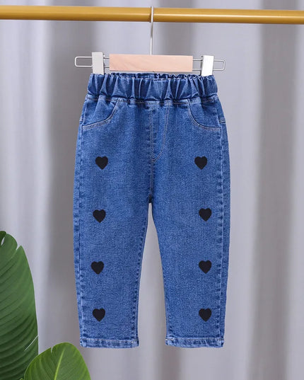 Baby Girls Tight Jeans Spring Autumn Girls suona Denim Trousers Casual Kids Stretch Flared Pants Children Clothes for0-5Years