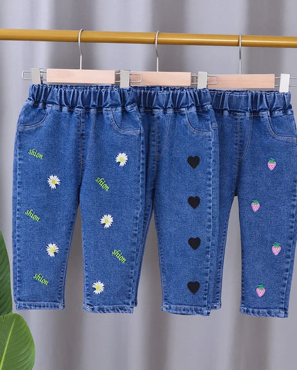Baby Girls Tight Jeans Spring Autumn Girls suona Denim Trousers Casual Kids Stretch Flared Pants Children Clothes for0-5Years