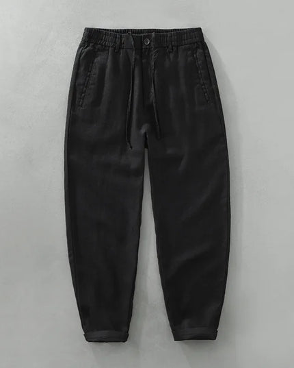 Summer New 100% Linen Casual Pants Men Clothing Thin Straight Breathable Oversize Men Trousers C1606