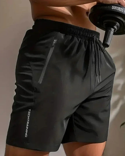 "UETEEY Men’s Summer Shorts – Gym, Sport & Running Fitness Shorts, Breathable Quick-Drying Drawstring Workout Pants