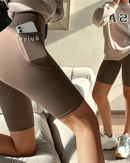 Women Yoga Sports Shorts High Waist Fitness Shorts Casual Streetwear Short Trousers Female Tight Shorts For Ladies Workout Pants