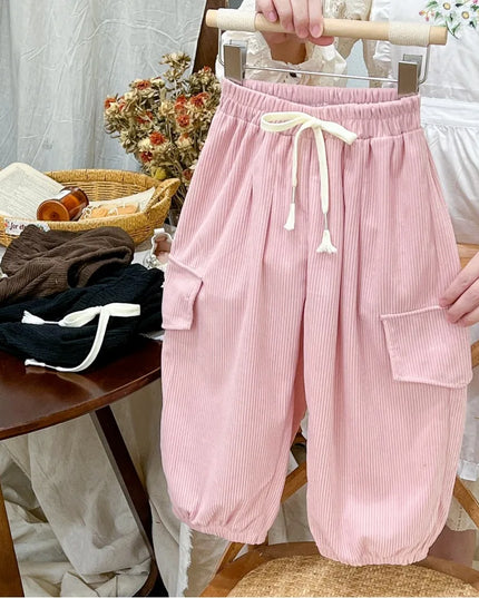 Baby Boys Girls Pants 2024 Cool Boy Plain Baby Overalls Spring and Autumn Kids Bottom Children's Clothin