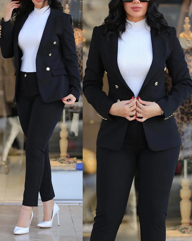 Women Blazer Suits Two 2 Pcs
